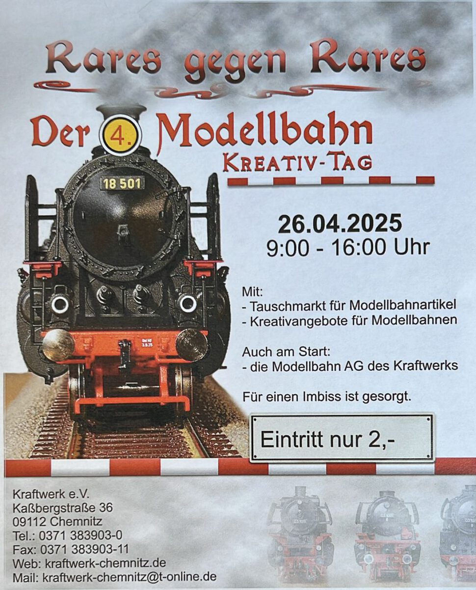 Flyer Modelbahn-Kreativtag Chemnitz 2025