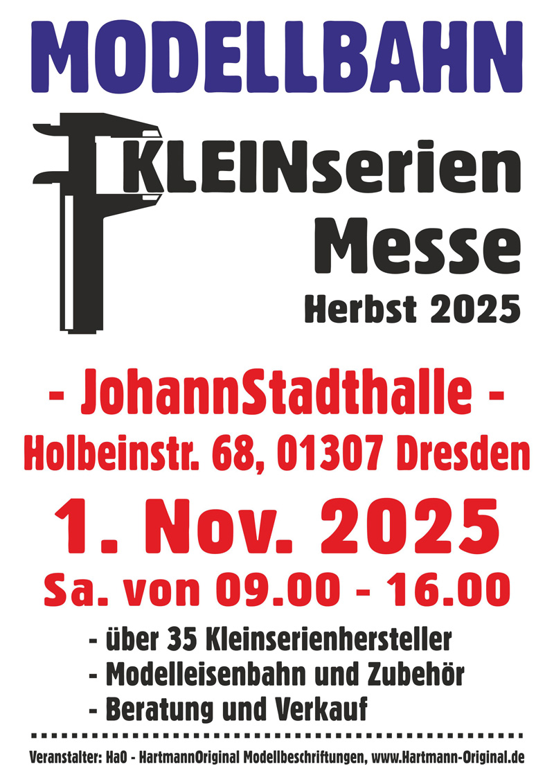 Der Flyer für die Kleinserienmesse November 2025 in Dresden
