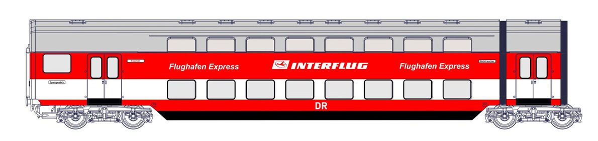 Zeichnung Interflug Flughafen Express Einzelansicht